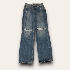 We the Free Distressed Straight Jeans Size 24 27” Waist Preppy Casual